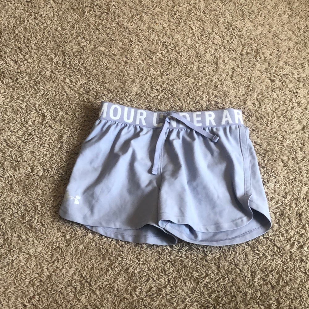 These are super cute purple under amour shorts and can be tied by the waist line